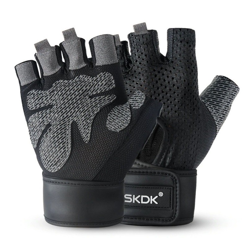 FitnessGym gloves - with wrist strap - fitness - weight lifting