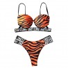 Baño y ropaLeopard print - bathing suit for women - 2 piece - with love design