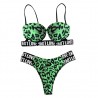 Baño y ropaLeopard print - bathing suit for women - 2 piece - with love design
