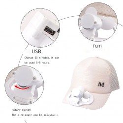 Baseball cap - with electric fan - USB - unisexHats & Caps