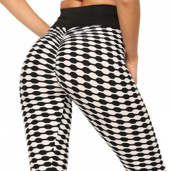 Stretchy long leggings - slimming - with lattice print - fitness - yogaFitness