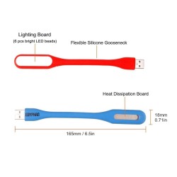 5V - 1.2W - LED - USB - mini reading light - flexibleCables