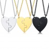 Heart pendant with necklace - custom made engraved name - 2 piecesNecklaces
