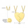 CollarHeart couple necklace - friendship - puzzle pieces - 2pcs