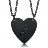 Heart pendant with necklace - custom made engraved name - 2 piecesNecklaces