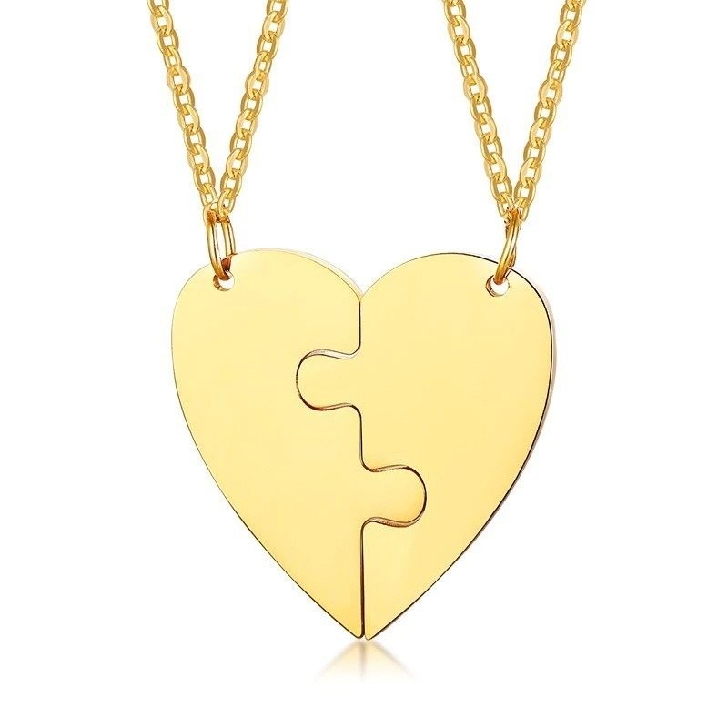 CollarHeart couple necklace - friendship - puzzle pieces - 2pcs