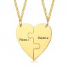CollarHeart couple necklace - friendship - puzzle pieces - 2pcs