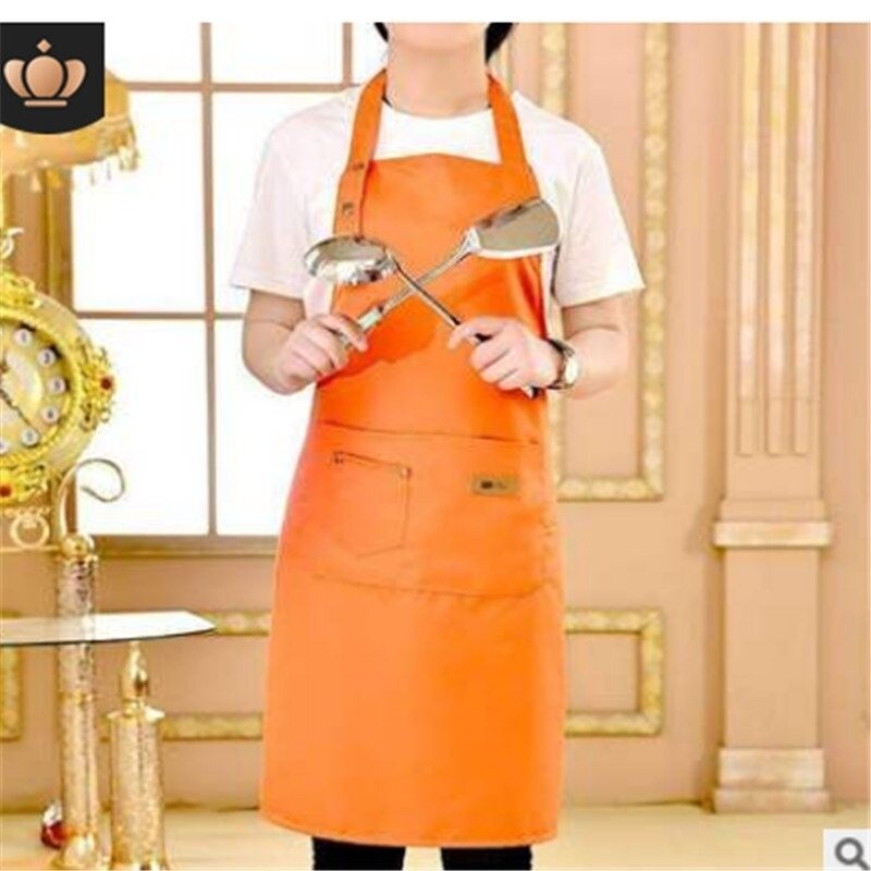 Kitchen / work apron - bib - with 2 pockets - waterproofKitchen