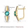 Gold small earrings with green zirconiaEarrings