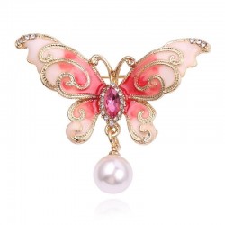 BrochesBroche de cristal - mariposa - percha - hojas