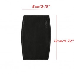 PM 2.5 - face mask filters - 5-layer - activated carbon - 12 * 8cm - 1 - 5 - 50 pieces - blackMouth masks
