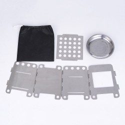 Herramientas de supervivenciaPortable alcohol tray - foldable - stainless steel - camping - picnic