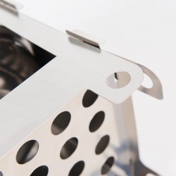 Herramientas de supervivenciaPortable alcohol tray - foldable - stainless steel - camping - picnic