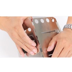 Herramientas de supervivenciaPortable alcohol tray - foldable - stainless steel - camping - picnic