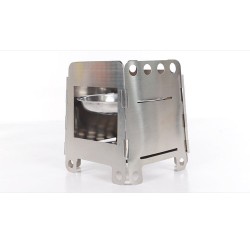 Herramientas de supervivenciaPortable alcohol tray - foldable - stainless steel - camping - picnic