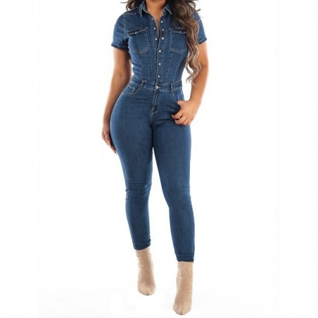 JumpsuitsShort sleeve - button up - overalls