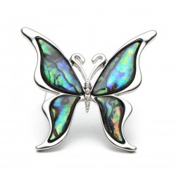 BrochesMariposa con una cáscara de colores - un broche de metal