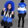 Warm down jacket - with detachable fur hoodKids