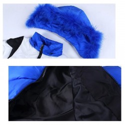 Warm down jacket - with detachable fur hoodKids