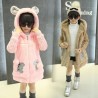 Warm fur coat - polar jacket - with hoodKids