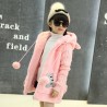 Warm fur coat - polar jacket - with hoodKids