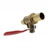 Ball valve with red handle - 6mm - 12mm - for water / oil / air / gas / fuel line shutoff - brassParts