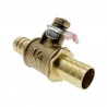 Ball valve with red handle - 6mm - 12mm - for water / oil / air / gas / fuel line shutoff - brassParts