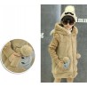Warm fur coat - polar jacket - with hoodKids