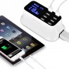 Cargadores8 puertos USB Cargador rápido - adaptador de potencia - Smart IC - con pantalla y detección automática