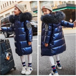 Warm thick jacket for kids - with fur hood - waterproofClothing