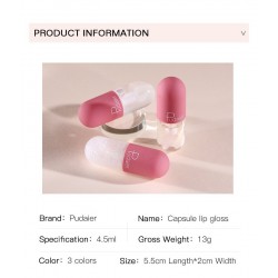 Lápiz labialMini capsule lip gloss - 3 colors - watery velvet texture