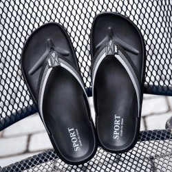 SlippersLeather slippers - flip flops - striped design