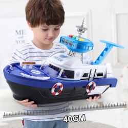 Boat / cars - parking station - with slide / lights / music - toyToys