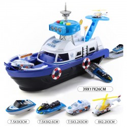 Boat / cars - parking station - with slide / lights / music - toyToys