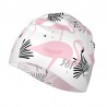 NataciónFlower flamingo swimming cap - long hair protection - silicone - women