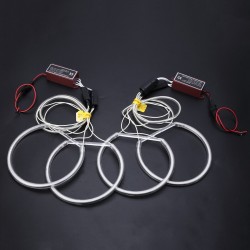 Luces & IluminaciónAngel ojo luz - anillo de halo - LED blanco - 131mm - para BMW E36 E38 E39 E46 - 4 piezas