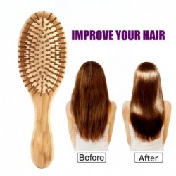 CepillosWooden hair comb - anti-static - scalp massage