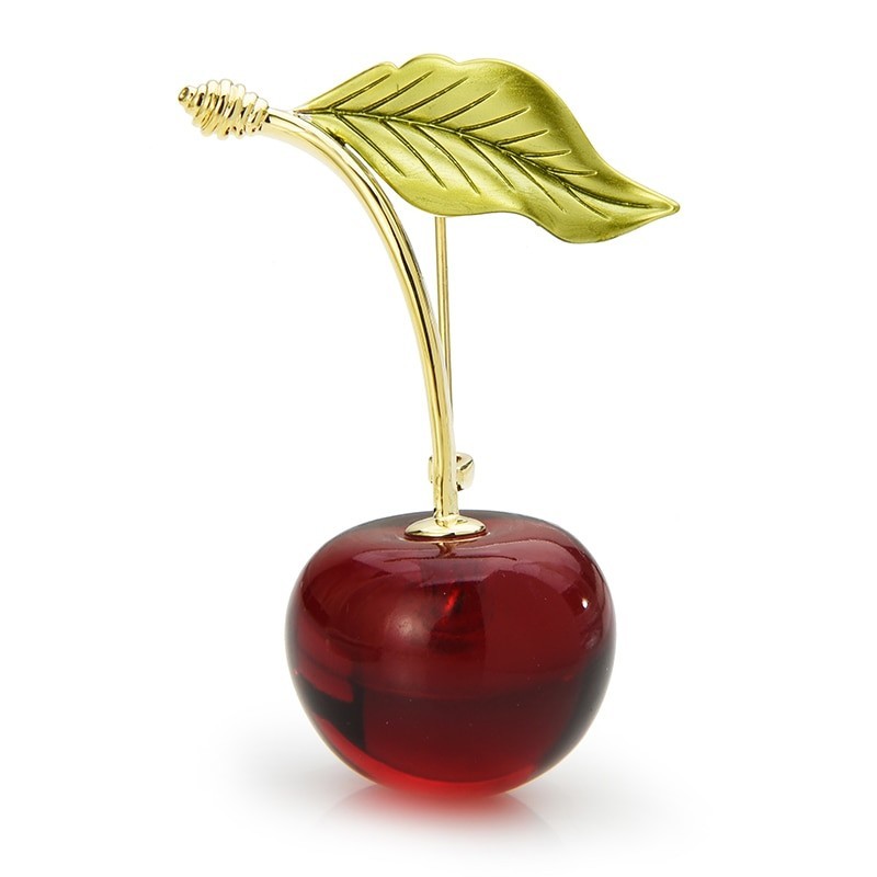 BrochesEnamel cherry brooches