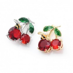 BrochesRed crystal cherry brooches