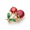 BrochesRed crystal cherry brooches