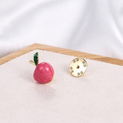 BrochesPink apple brooches - rhodium plated / champagne gold