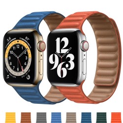 AccesoriosApple watch band - silicone - leather - magnetic strap - 38mm / 40mm / 42mm / 44mm
