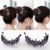 Floral hair clip - bun maker - claw - with sparkling rhinestonesHair clips