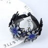 Floral hair clip - bun maker - claw - with sparkling rhinestonesHair clips