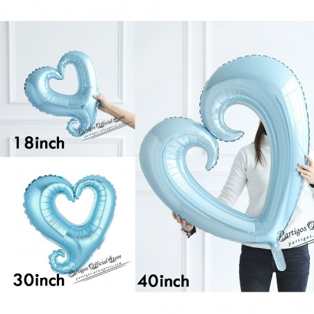 GlobosGiant heart shaped - balloon - 18 / 30 / 40 inch