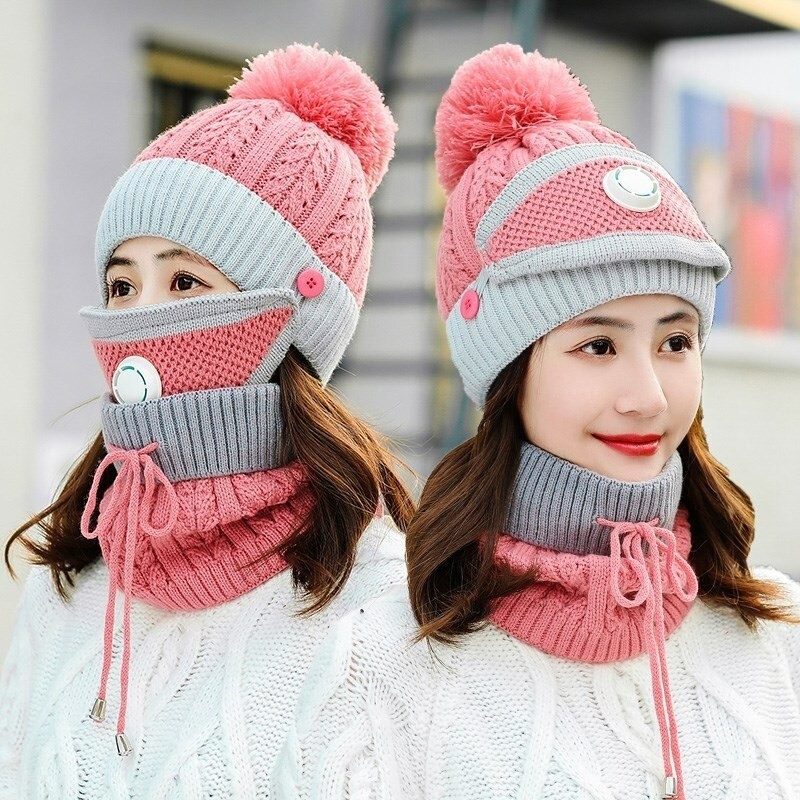 Mascarillas bucales2 in 1 - knitted beanie / mask - warm protective gear