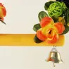 Wooden bird swing - with a flowers / bells - bite resistantBirds