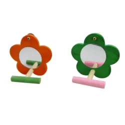 AvesBird / parrot mirror stand - flower shaped