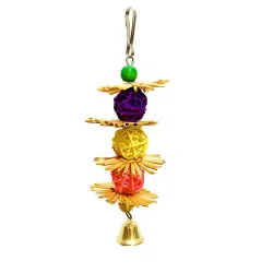AvesBird hanging chew toy - with straw flowers