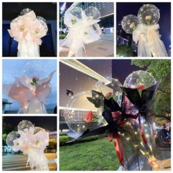 GlobosDIY rose balloons - with LED light - flower bouquet